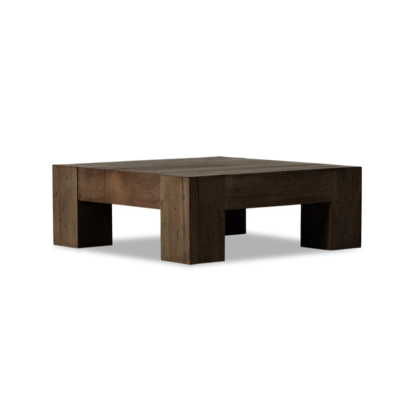 Abaso Coffee Table, Ebony Rustic Wormwood Oak