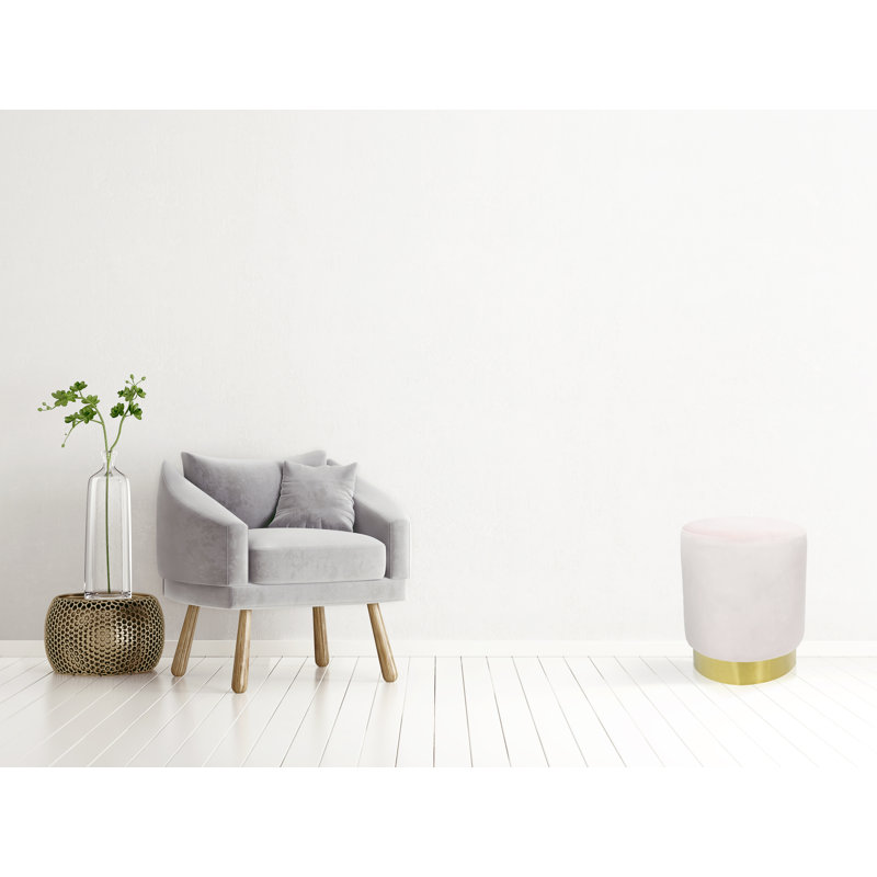 Fleury Metal Accent Stool, Pink