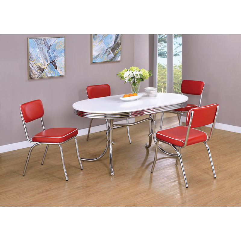 Ensemble repas pour quatre personnes, Rouge
