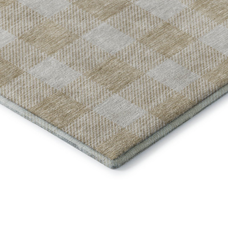 Premium Machine Washable Prisco Beige Rug, Rectangle 5' x 7'6"