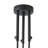 Rancourt 3-LIght Black Finished Long Arms  Dimmable Classic  Semi-Flush Mount Light Fixture