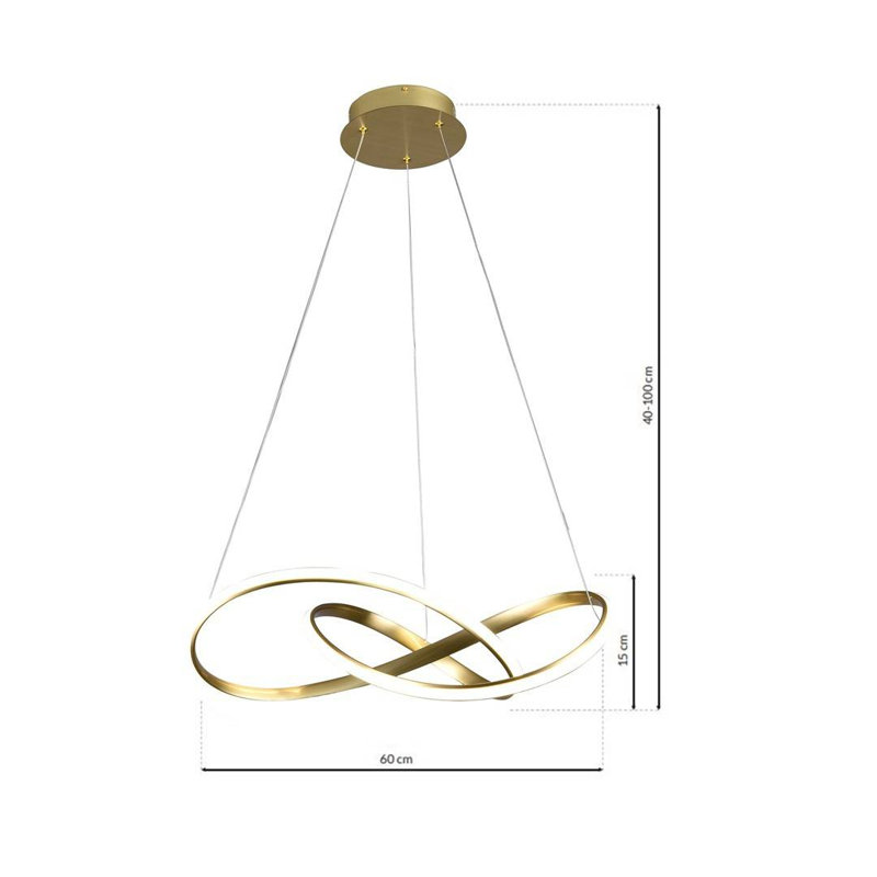 Caletha 1 - Light LED Geometric Pendant, Gold