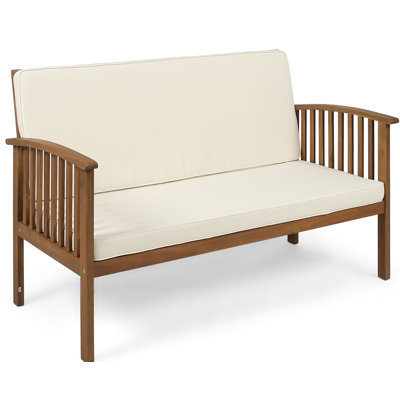 Nobhill 53.25'' Acacia Outdoor Loveseat