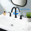 Robinet de salle de bain moderne à 3 trous noir mat moderne