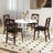 Wooden Dining Table With Round Tabletop And Curved Trestle Legs-765546396-765546397