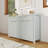 Wood Storage Sideboard With Wave-Pattern Doors,55'',Adjustable Shelves And Drawers,Modern Luxe Style-884953135