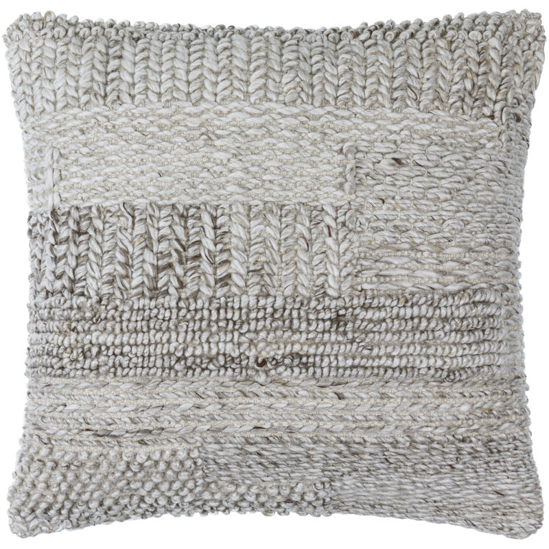 Guyana Embroidered Polyester Throw Pillow, Polyester/Polyfill, 20" x 20"
