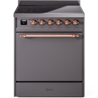ILVE Nostalgie II Series 30 inch Induction Range with 4 Induction Elements (Solid Door)