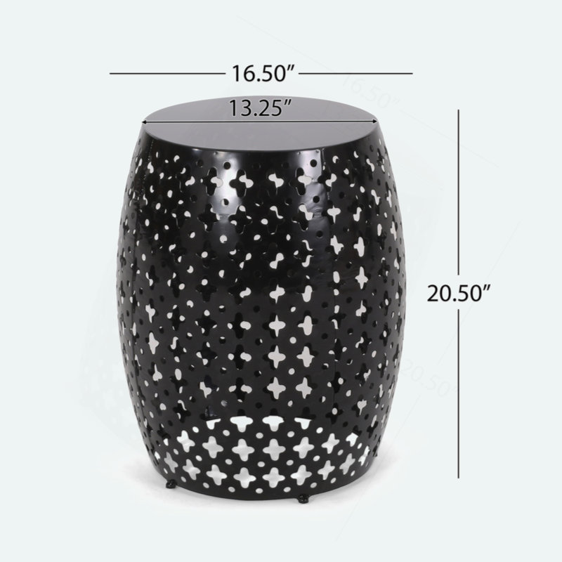 Sturdy And Exquisite Metal End Table For Versatile Spaces, Black
