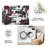 1PC Modern Abstract Distressed Brushstroke Burgundy Black and White area rugs for Living Room, Soft and Comfortable, easy-to-maintain, machine washable Indoor floor mat suitable for dining table area, bedroom, home office, entryway, kitchen, patio.-1127343641