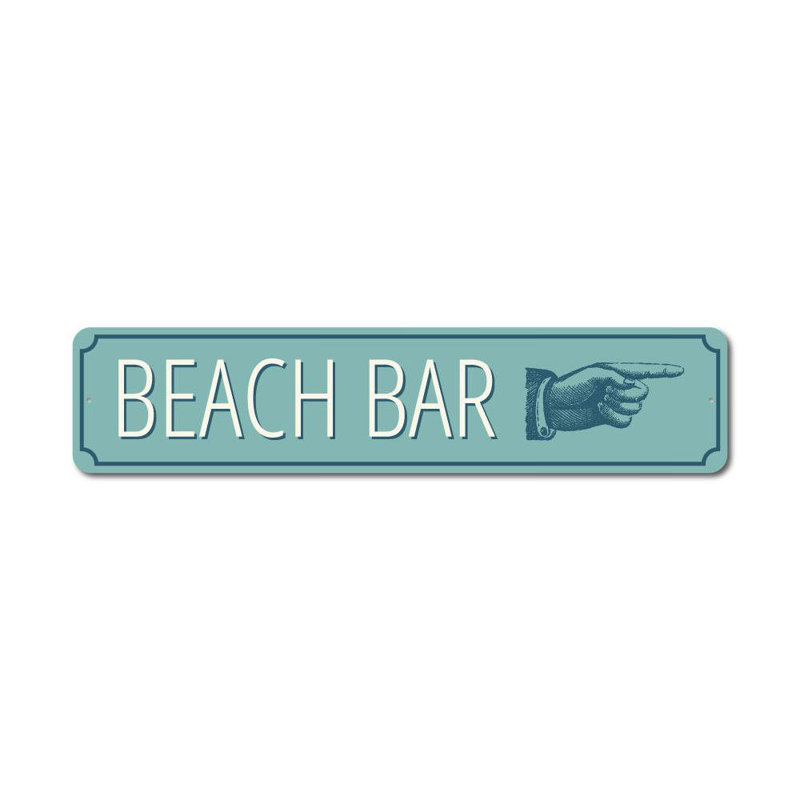 Plaque de plage en aluminium, H 4 po x l 18 po x P 0,04 po