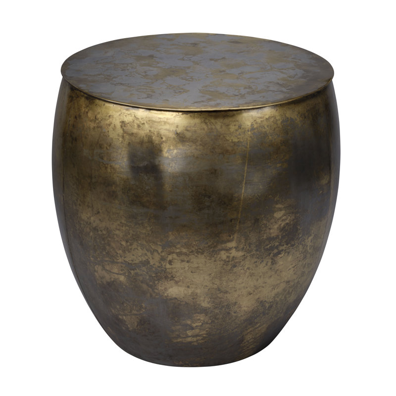 Ares Iron Side Table, Antique Brass