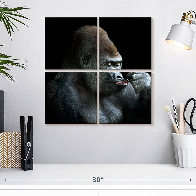 Brampt Relaxing Gorilla, 18" H x 18" W