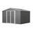 10x8 Ft Outdoor Grey Metal Shed - Lockable Doors, All Weather Perfect For Garden, Patio, Backyard, Lawn 10x8 Shed, Secure Doors Good Storage-117994334
