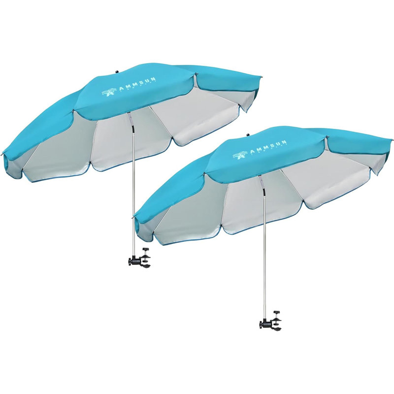 Parasol avec pince universelle et réglable, Bleu