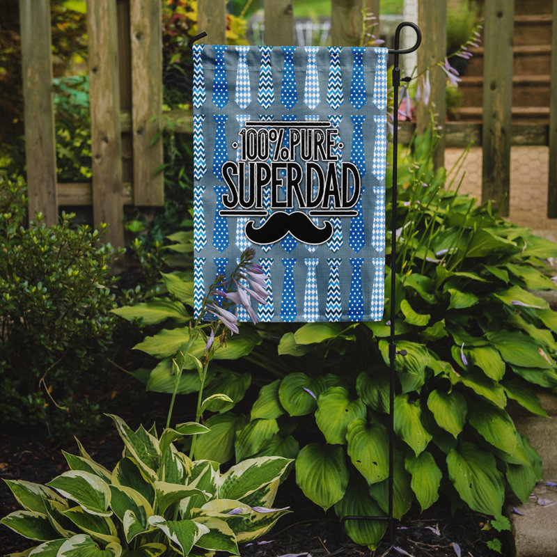 Double Sided 15'' H x 11'' W Polyester Father's Day Garden Flag
