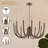 12-Light Curved Arm Chandelier with Adjustable Length