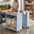 Kitchen Island with Open and Closed Storage Kitchen Cabinet, Modern Kitchen Prep Table, Dining Table, Bar Table for Kitchen and Dining Room-123147625-123147626