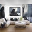 «Black Horse in Moonlight», reproduction de photo sur toile tendue encadrée-26691297
