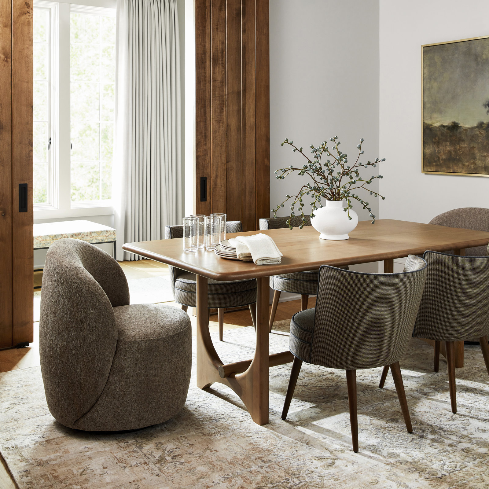 Dawna 39" Mango Dining Table, Tan