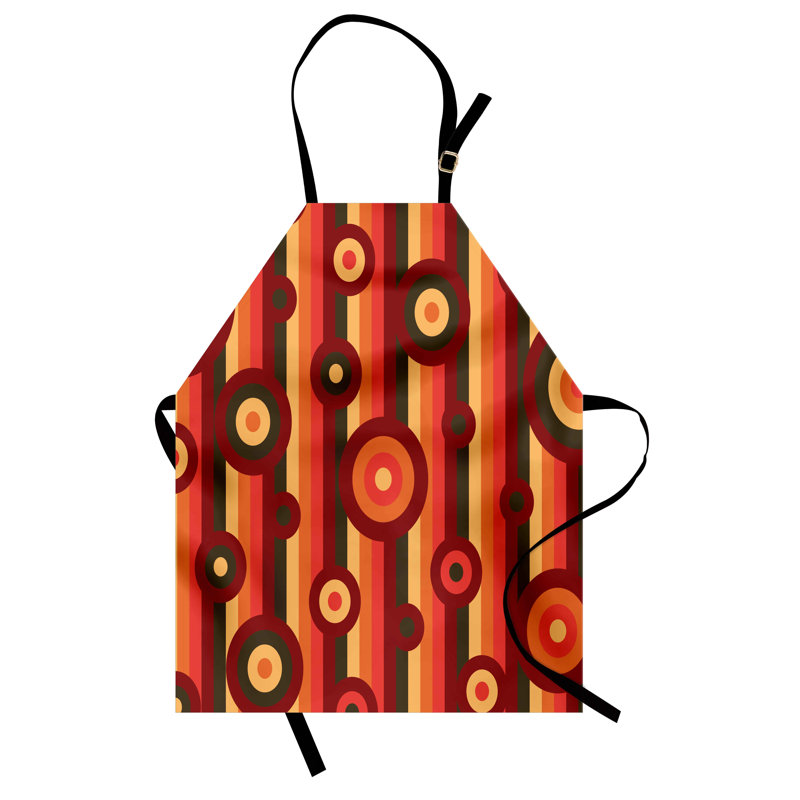Multicolore East Urban Home, tablier rétro unisexe, cercles à pois, taille adulte