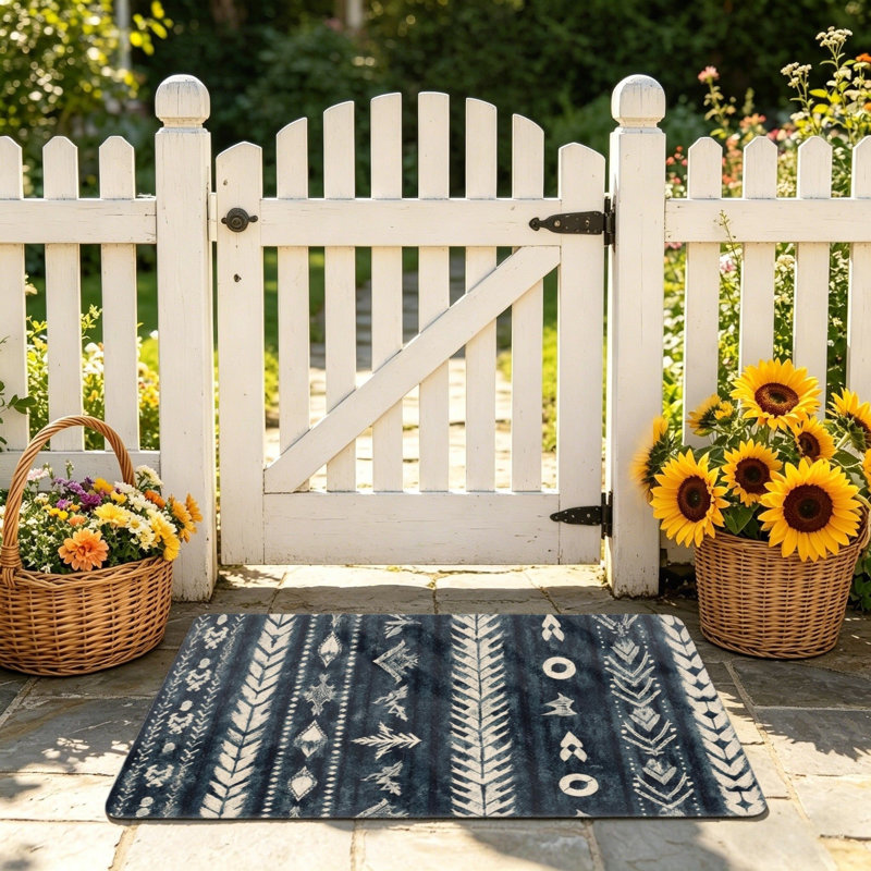 Paillasson Indigo Tribal 24 "x 36"