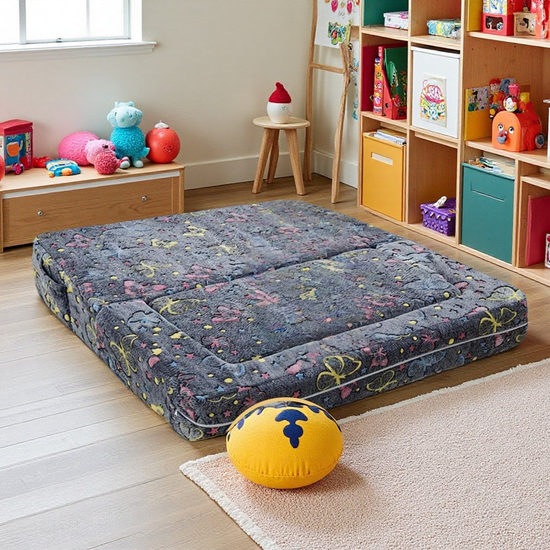 Boneless Extra Wider Seating Couch, 3-In-1 Convertible Play Couch, Convertible Folding Sofa, Modular Play Couch High-Density Foam For Playroom