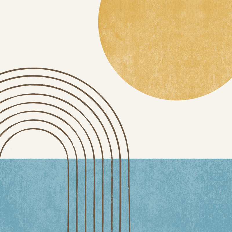 «Sunny Ocean» par Ga-Young Yoo Aberbache - impression sur toile tendue, H 12 po x l 12 po, Non, Toile tendue