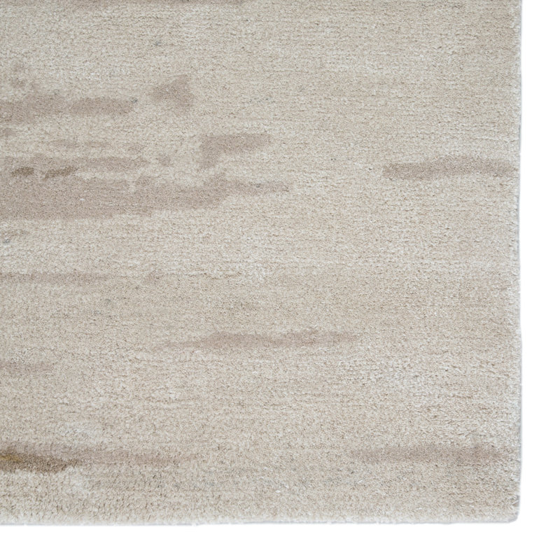 Tapis gris / brun clair touffeté à la main Fairlop, Rectangle 10 pi x 14 pi