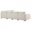 Canapé-lit modulaire à panneau escamotable de 117 po x 90 po avec table rabattable-671122752
