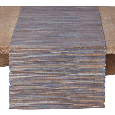 Bevis Shimmering Woven Nubby Natural Table Runner
