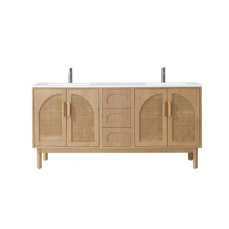 Nara 72" W Double Vanity, Yellow