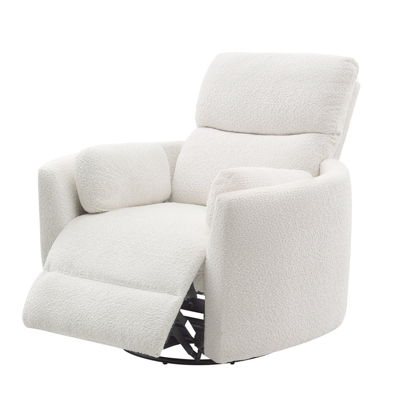 Power Swivel Rocking Recliner chair, Cream Teddy