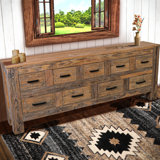 NINE DRAWER APOTHOCARY CONSOLE