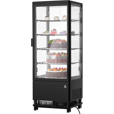 Vitrine réfrigérée, 3,5 pieds cubes, vitrine de pâtisserie, réfrigérateur commercial avec éclairage DEL, refroidissement à l'air sans givre, porte verrouillée pour la boulangerie