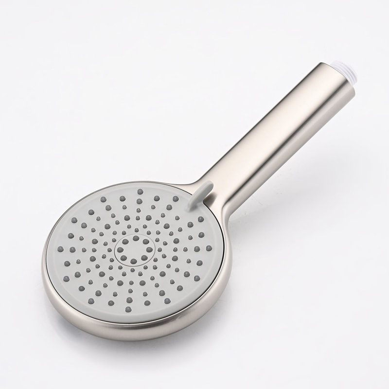 Pomme de douche double avec pluie de 10 po et portatif - Nickel brossé puissant avec performance murale