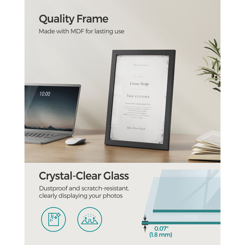 Black Picture Frame with Mat