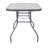 Commercial Grade Patio Table with Tempered Glass Top with Umbrella Hole and Steel Tube Frame-715021864
