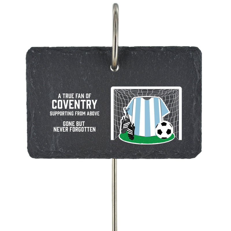 Bouttier Coventry Fan Football Slate Grave Marker Memorial Plaque