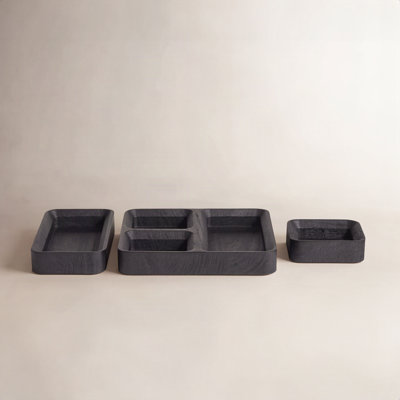 Square One Wood Desk Organizer