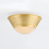 Elsmere Flush Mount in Aged Brass