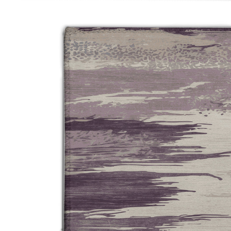 Watercolor Gray Indoor and Outdoor Area Rug, Rectangle 4' x 6'