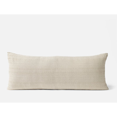 Lido Organic Decorative Pillow Cover 14"X36" Undyed W/Khaki