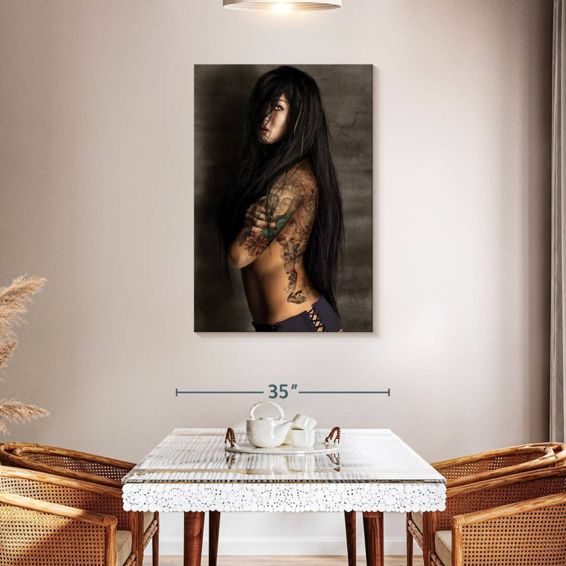 Senne Buddha Tattoo, 45" H x 30" W