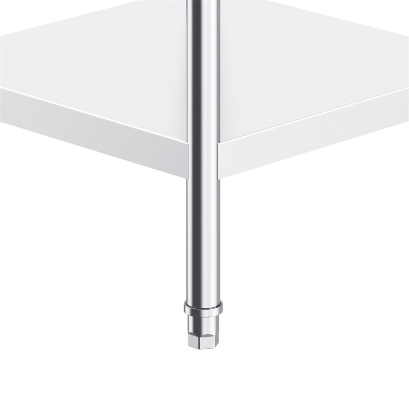 Table de travail en acier inoxydable, H 26 po x l 36 po x P 30 po, Argent