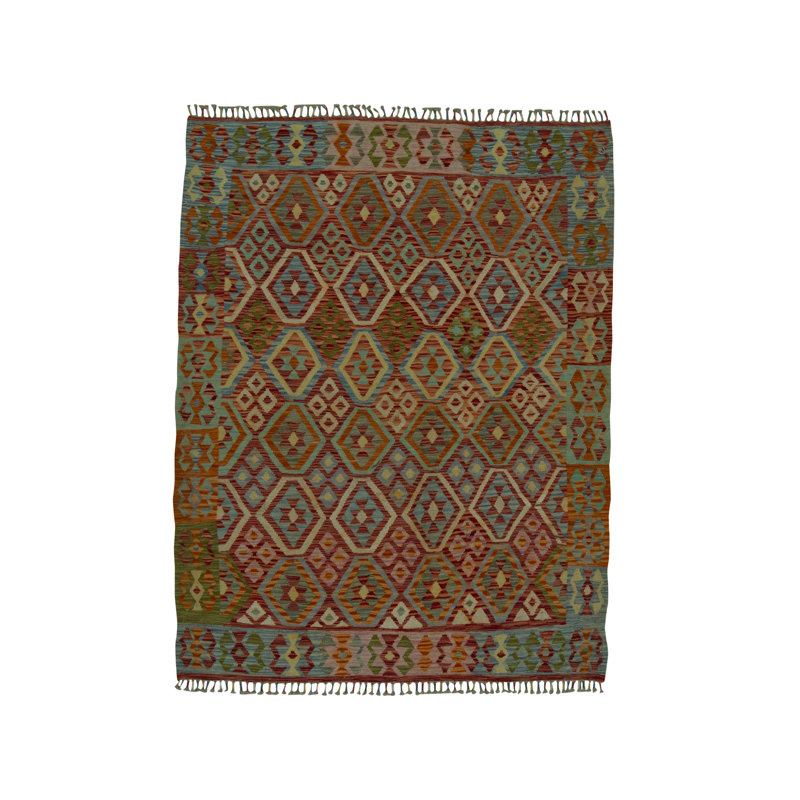 Afghan Wool Geometric Area Rug
