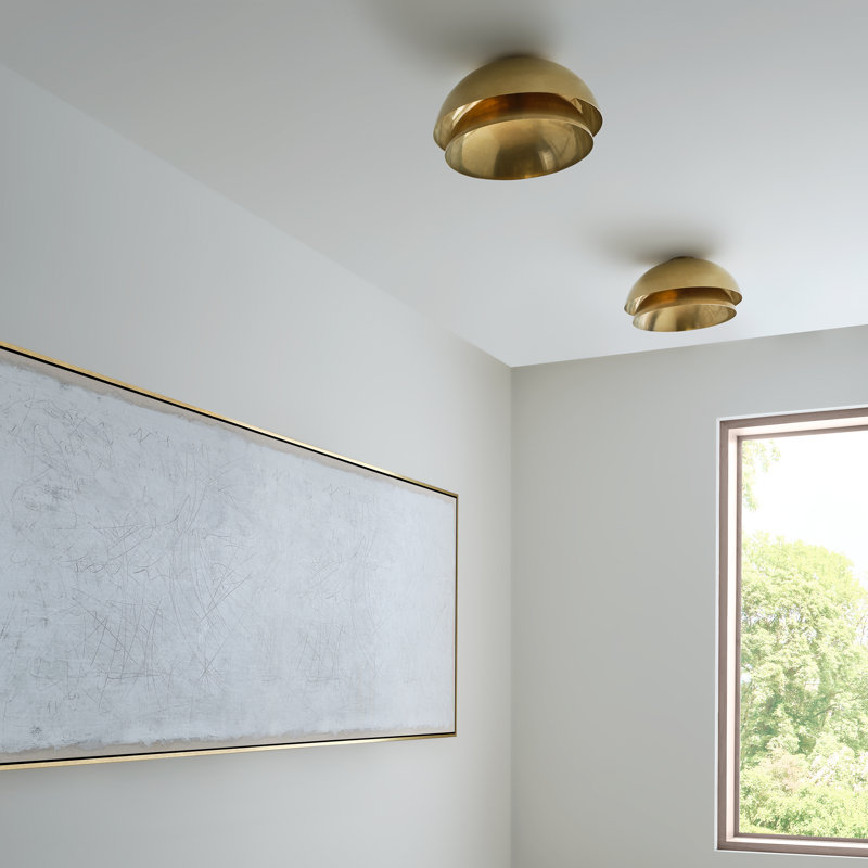 Shanti 1 - Light LED Flush Mount, Polished Nickel