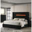 Lit Garner avec foyer, DEL, lampe de lecture, haut-parleur, Bluetooth et USB-1696076697