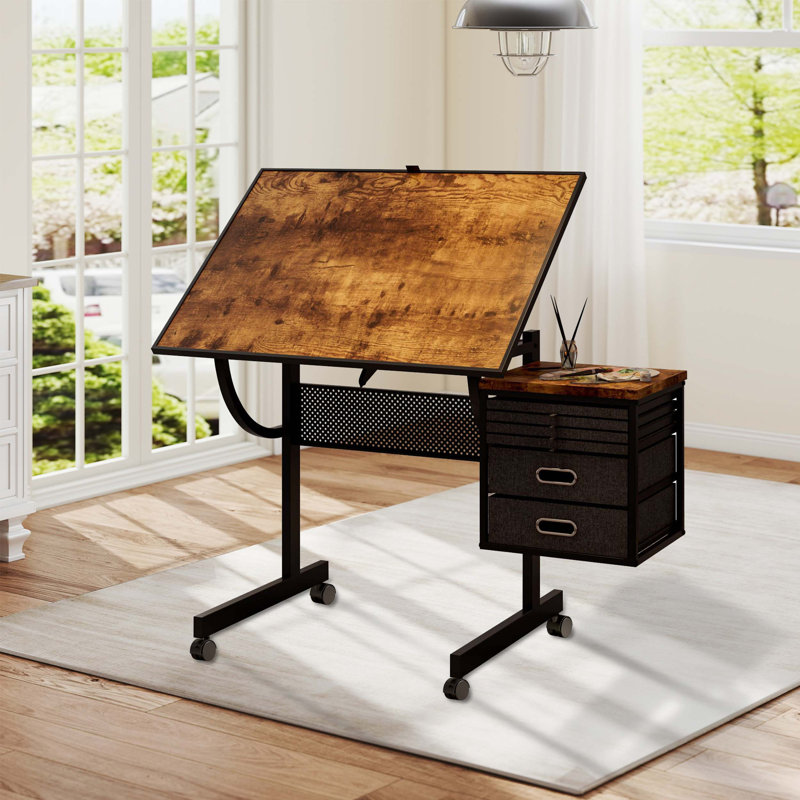 1500 pieces Jigsaw Puzzle metal Table board for adults gift with 4 trays, 2 Storage drawers and 4 wheels (black)