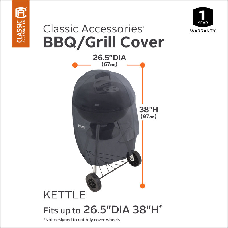 Housse pour barbecue au charbon de bois Classic Accessoires, H 38 po x l 26,5 po x P 26,5 po